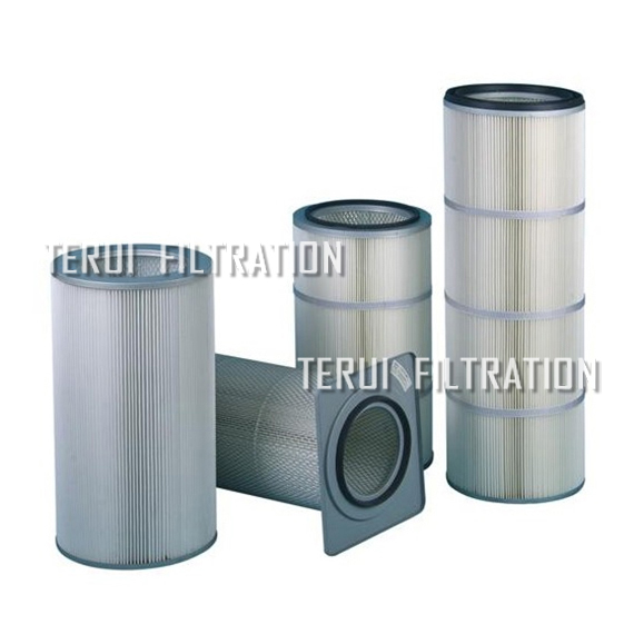 Polyester filter cartridge with PTFE membrane