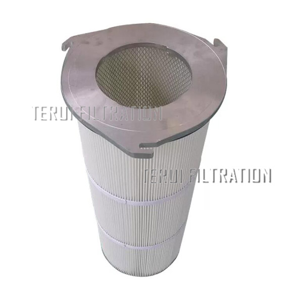 Three lugs polyester dust filter cartridge