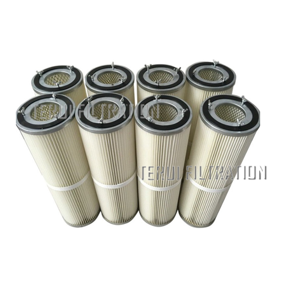 Four screw installation polyester filter cartridge