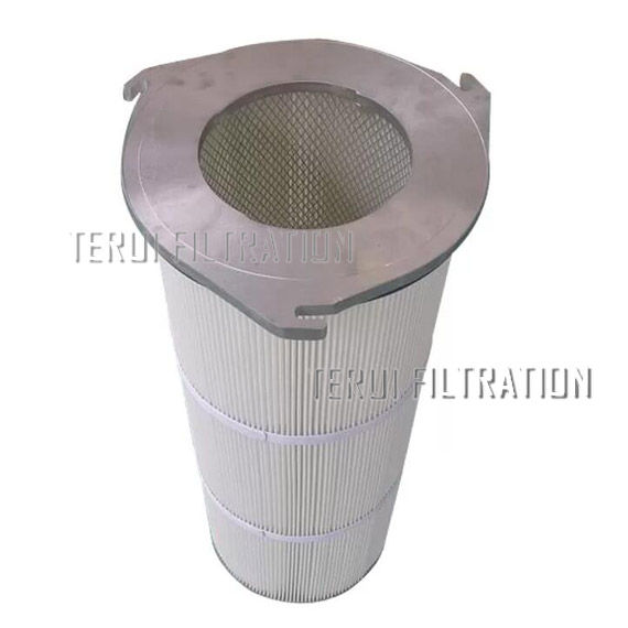 Three lugs polyester dust filter cartridge