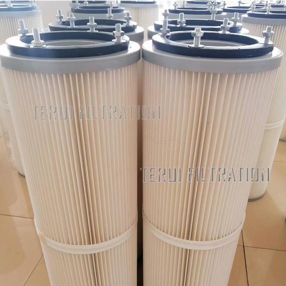 Four screw installation polyester filter cartridge