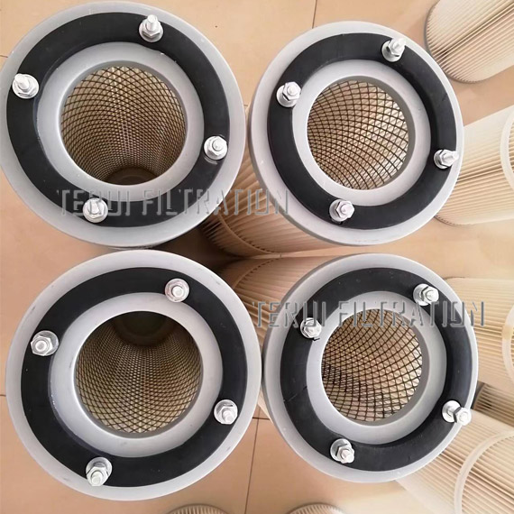 Four screw installation polyester filter cartridge