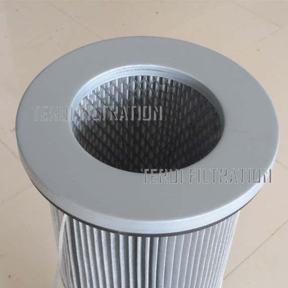 Pleated antistatic filter cartridge